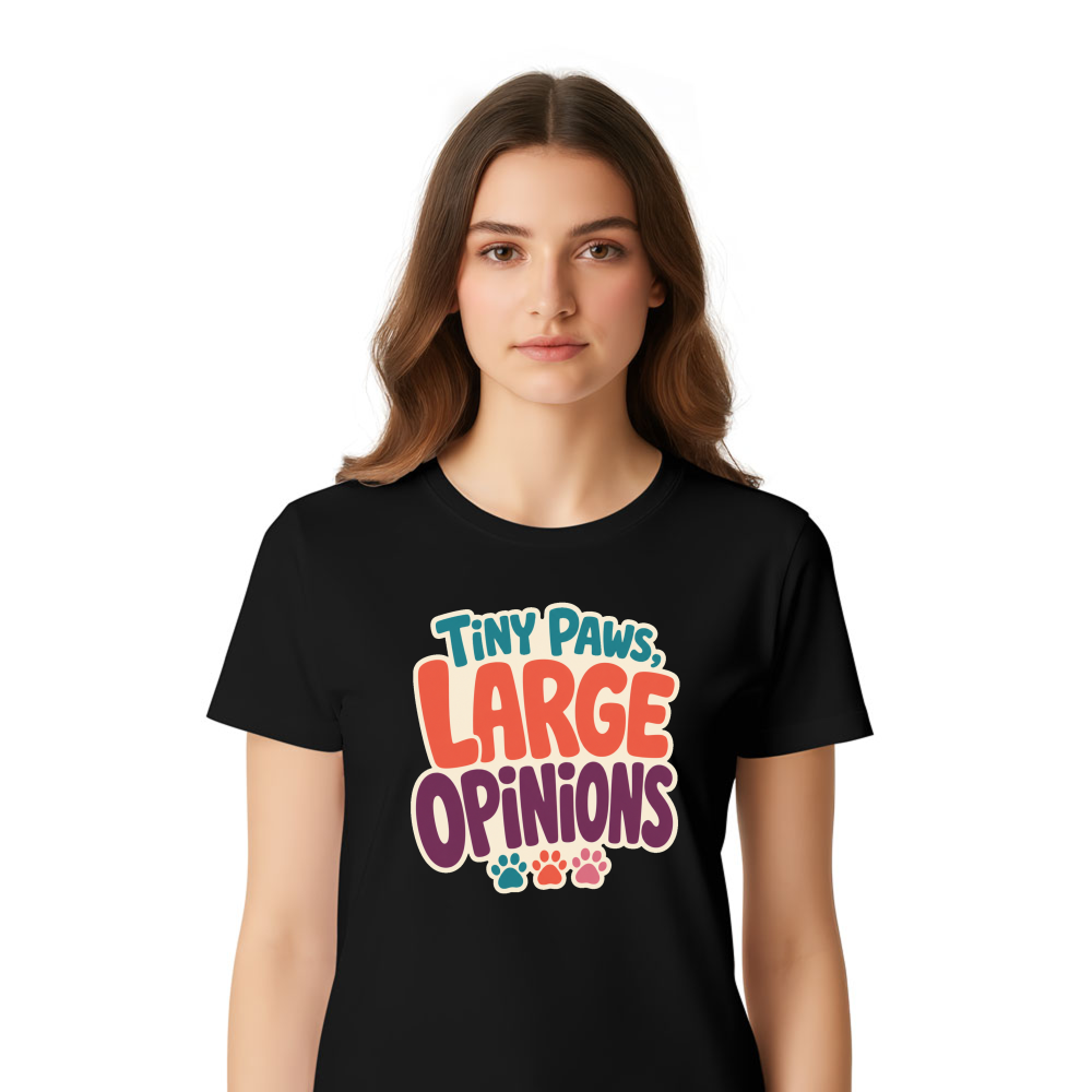 Tiny Paws, Large Opinions T-Shirt