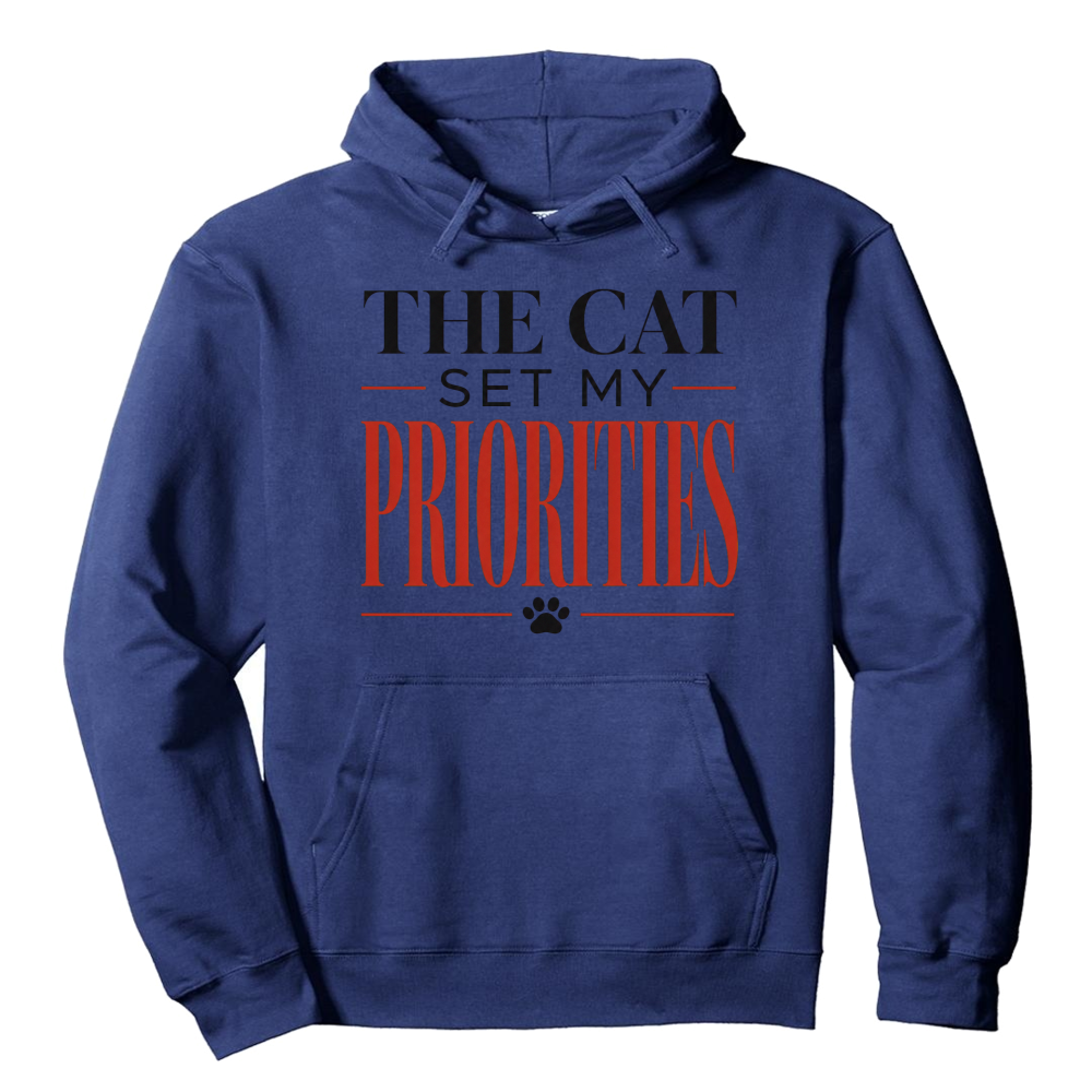 The Cat Set My Priorities Hoodie