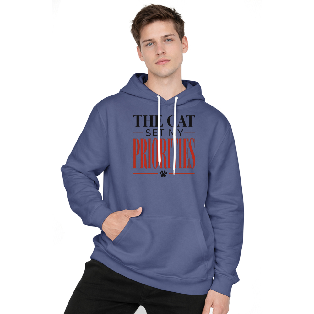The Cat Set My Priorities Hoodie