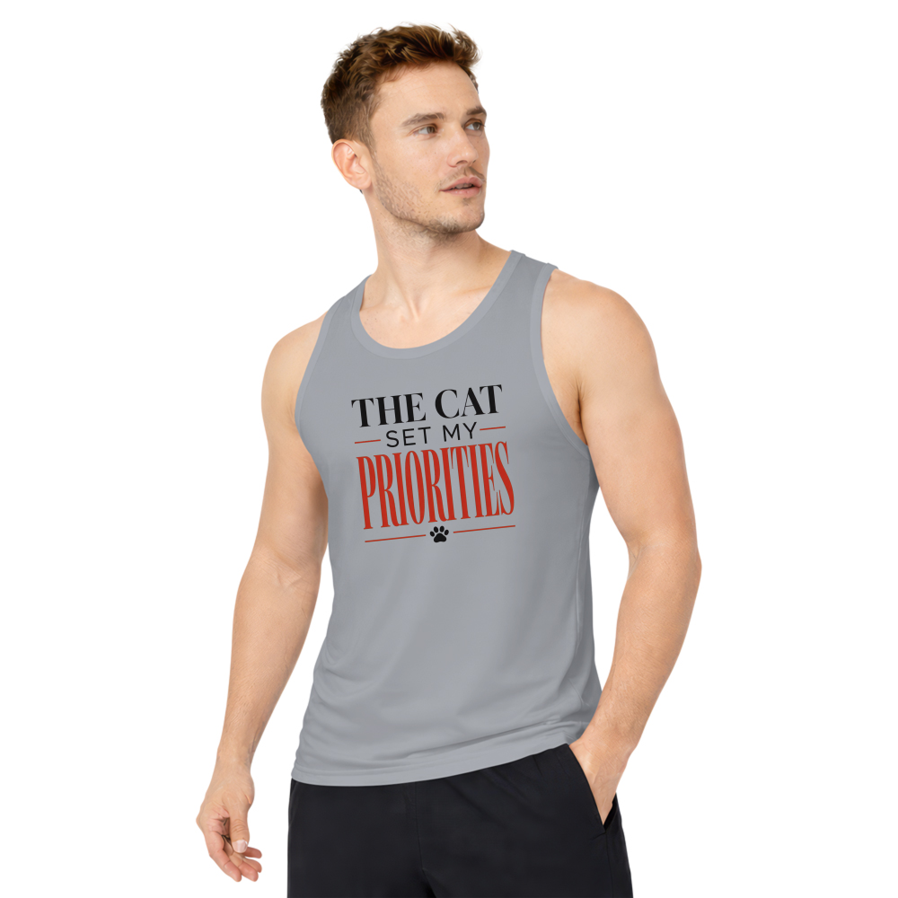 The Cat Set My Priorities Tank Top