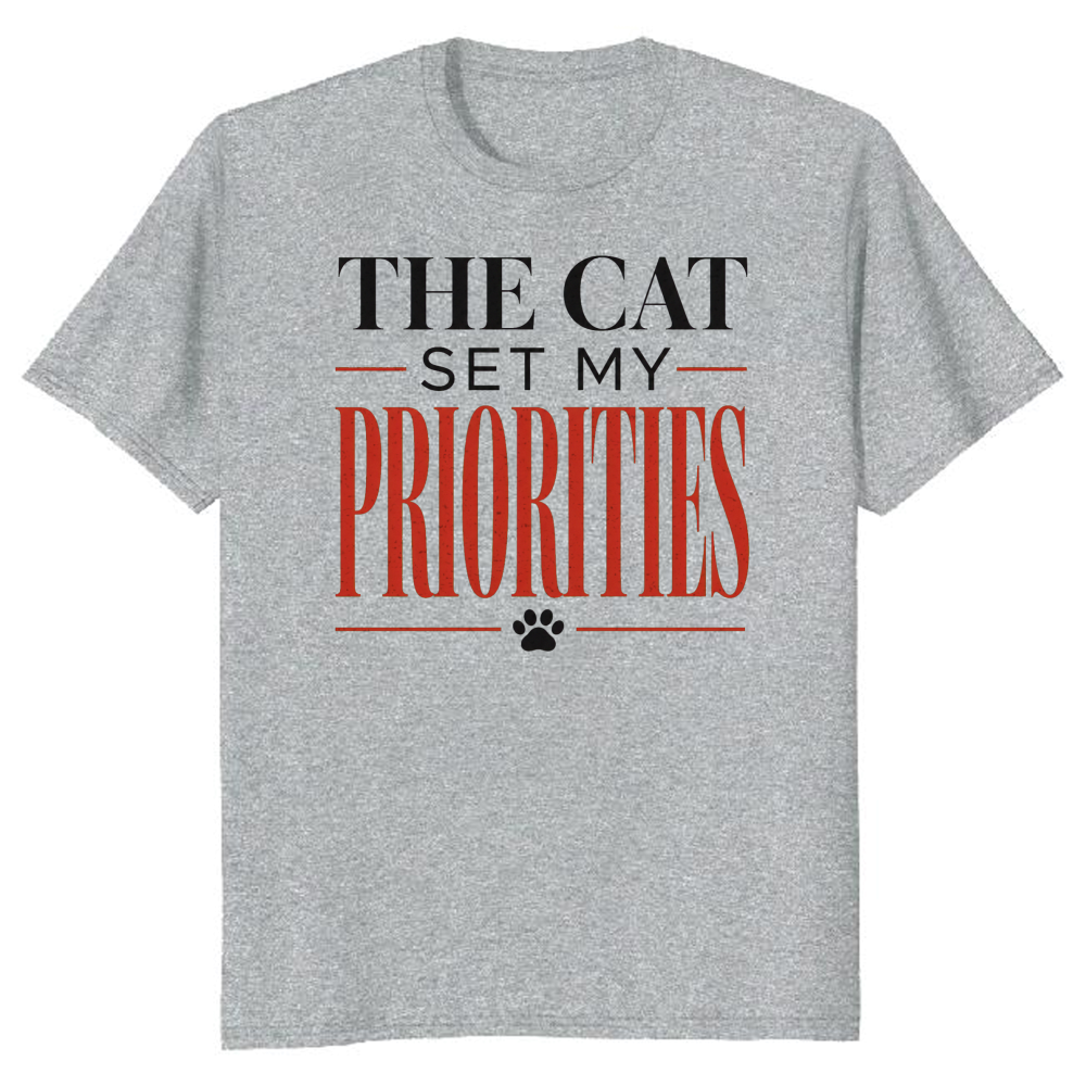 The Cat Set My Priorities T-Shirt