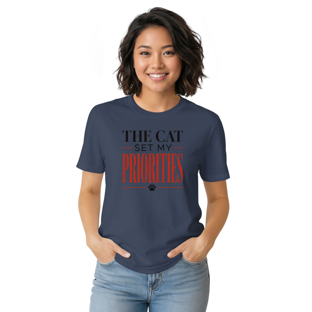 The Cat Set My Priorities T-Shirt