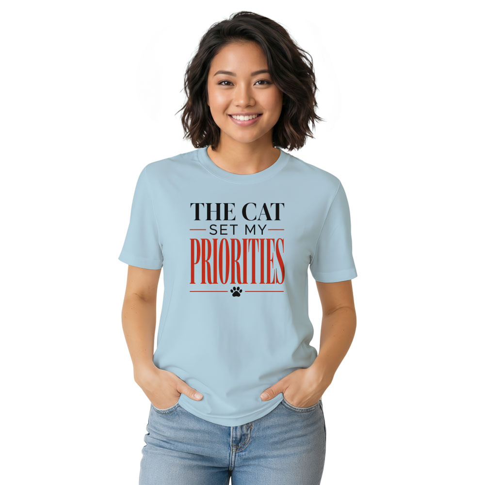 The Cat Set My Priorities T-Shirt