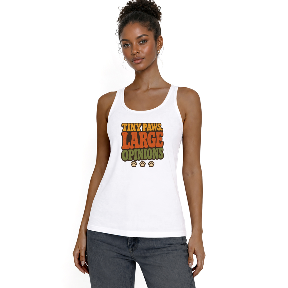 Tiny Paws, Large Opinions Tank Top