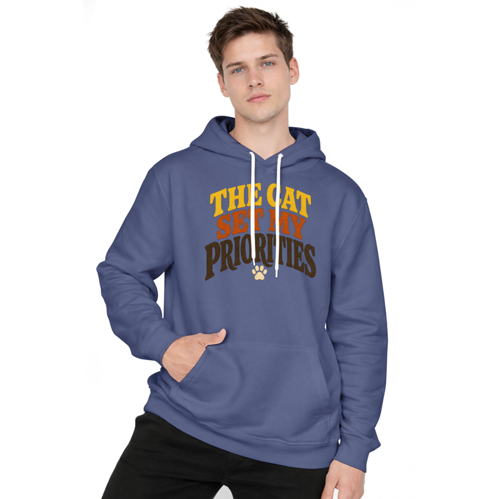 The Cat Set My Priorities Hoodie