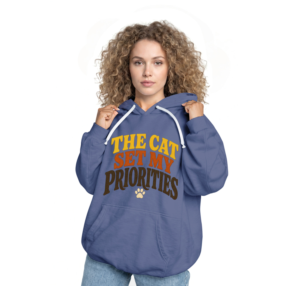The Cat Set My Priorities Hoodie