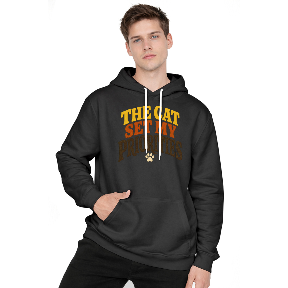 The Cat Set My Priorities Hoodie