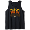 The Cat Set My Priorities Tank Top