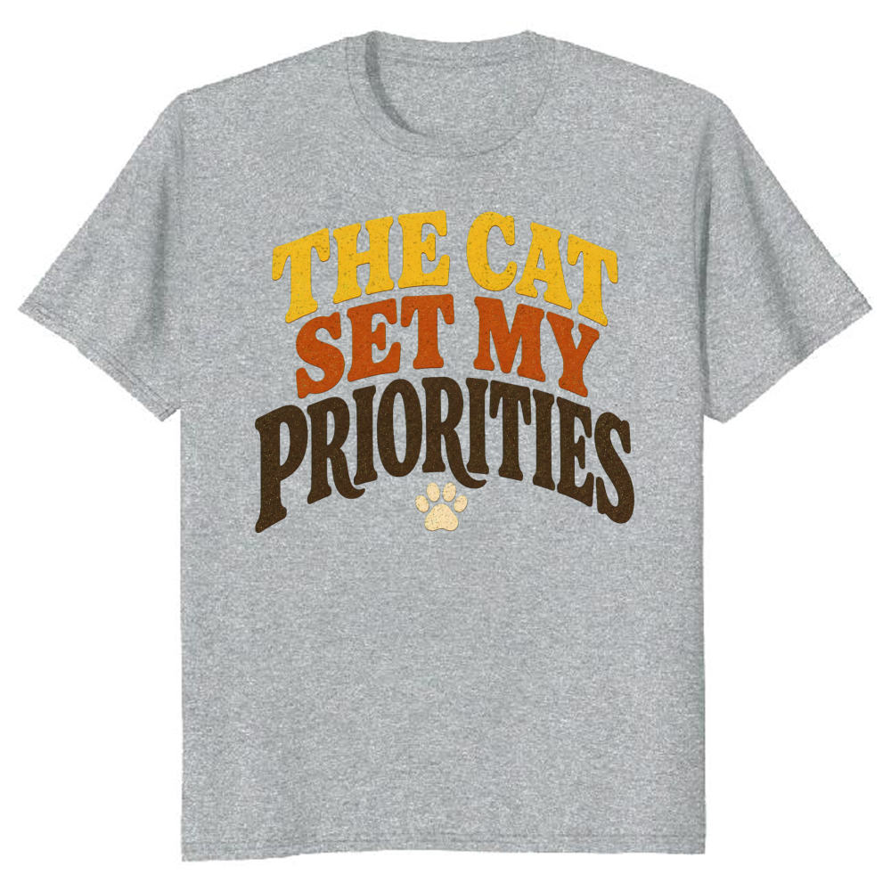 The Cat Set My Priorities T-Shirt