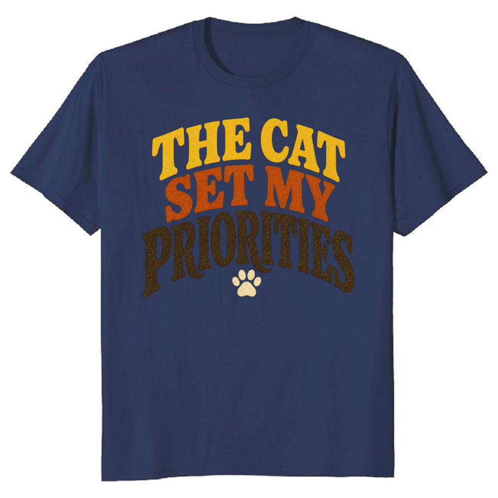 The Cat Set My Priorities T-Shirt