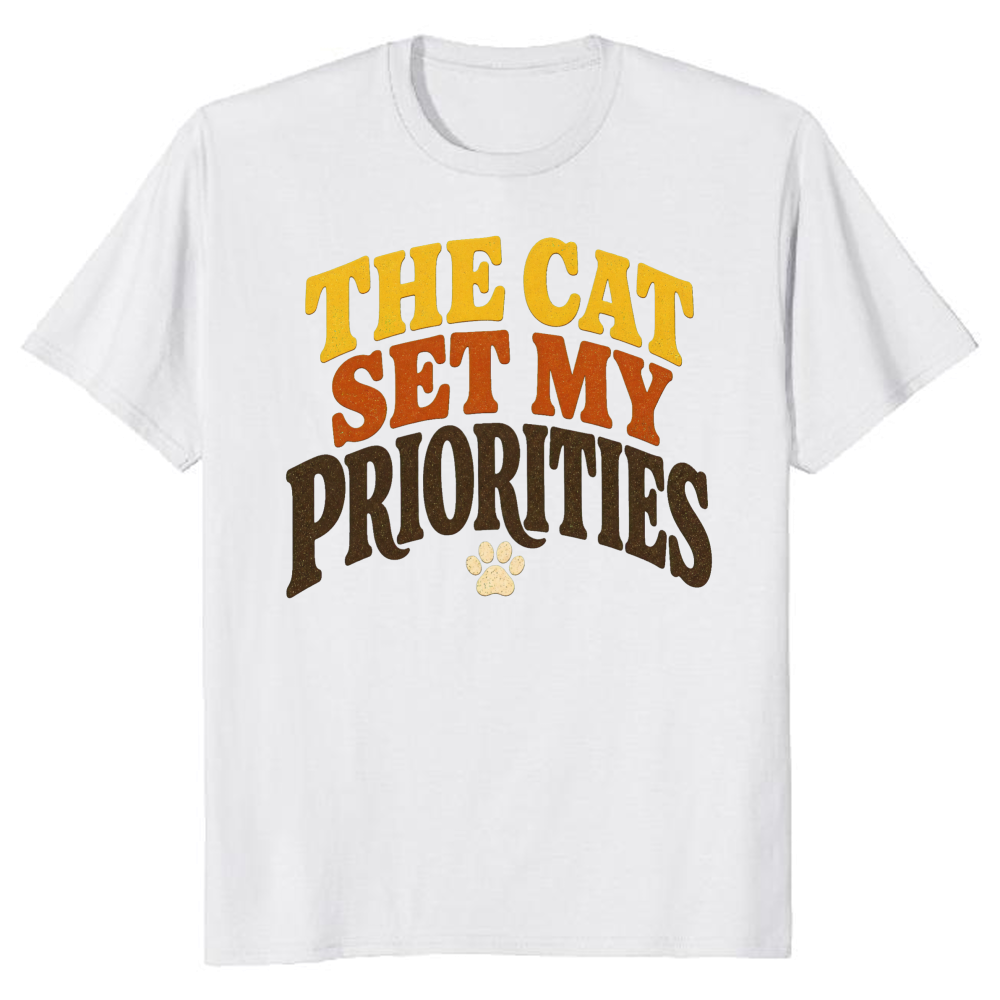The Cat Set My Priorities T-Shirt