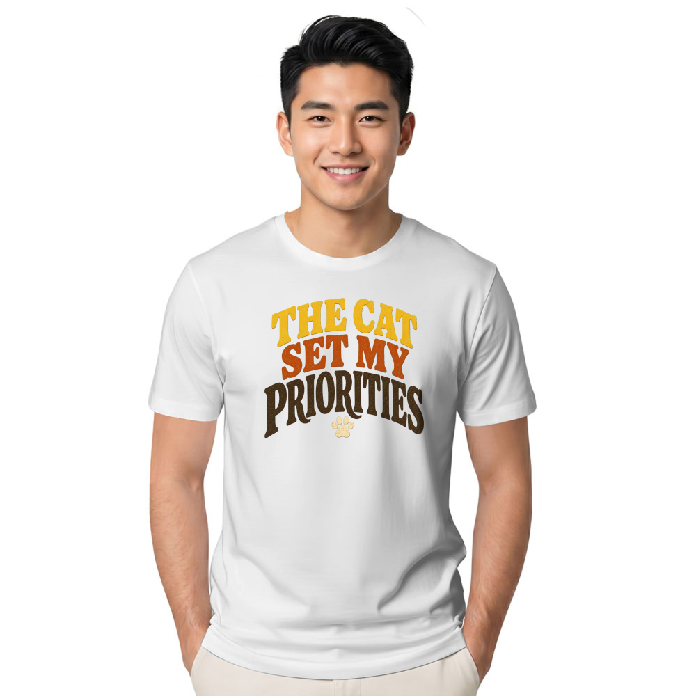 The Cat Set My Priorities T-Shirt