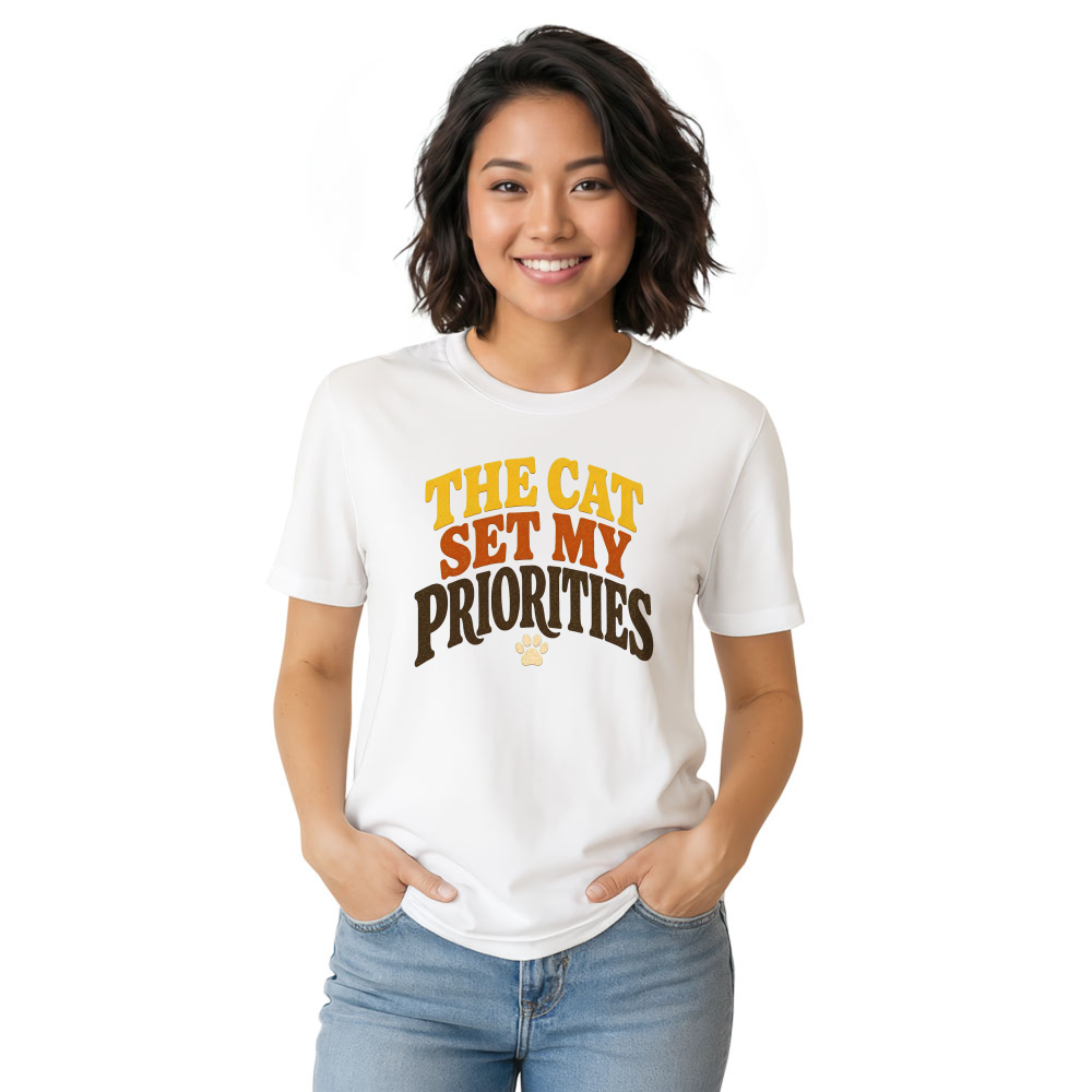 The Cat Set My Priorities T-Shirt