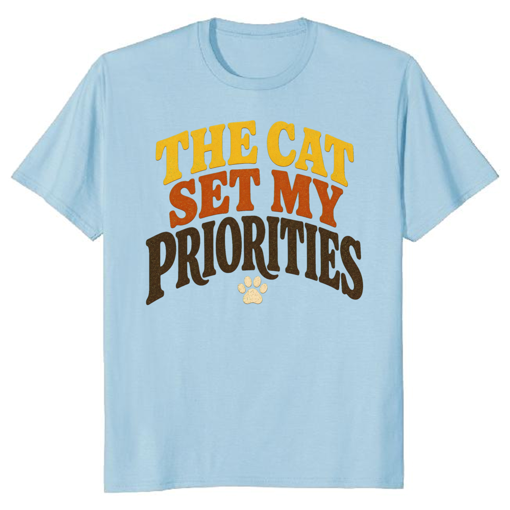 The Cat Set My Priorities T-Shirt