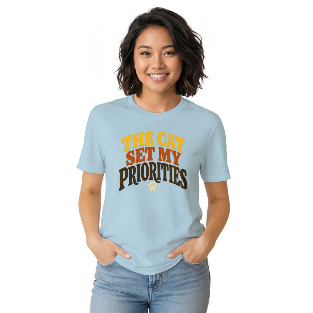 The Cat Set My Priorities T-Shirt