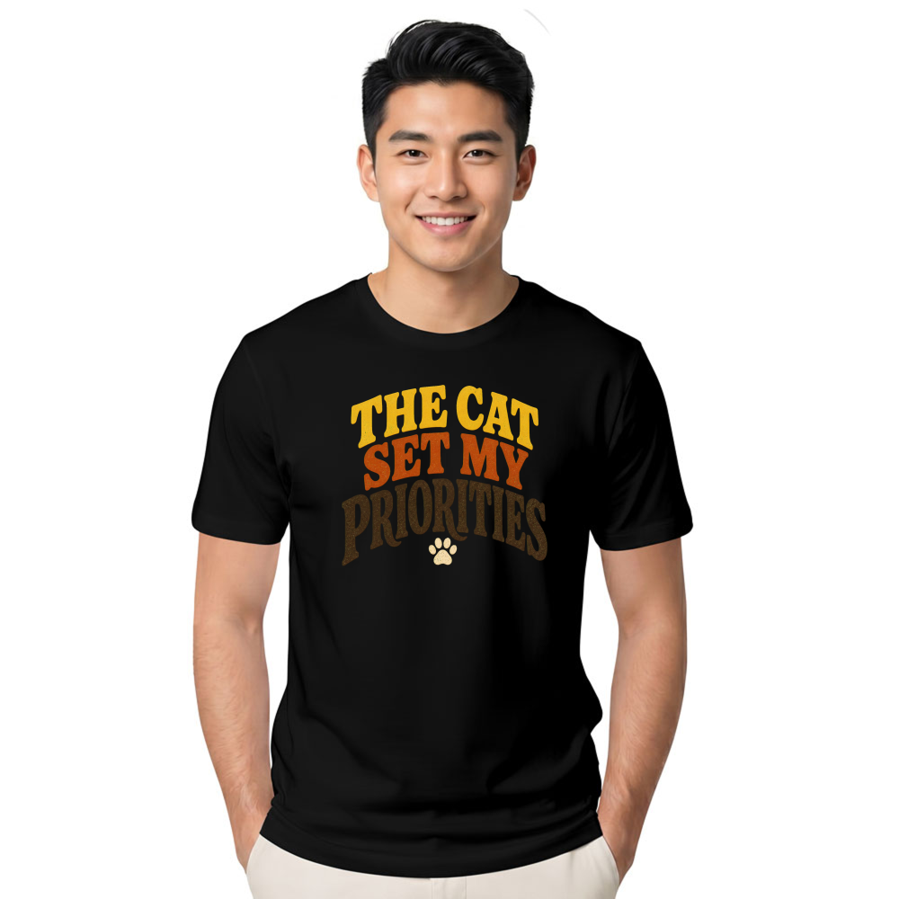 The Cat Set My Priorities T-Shirt