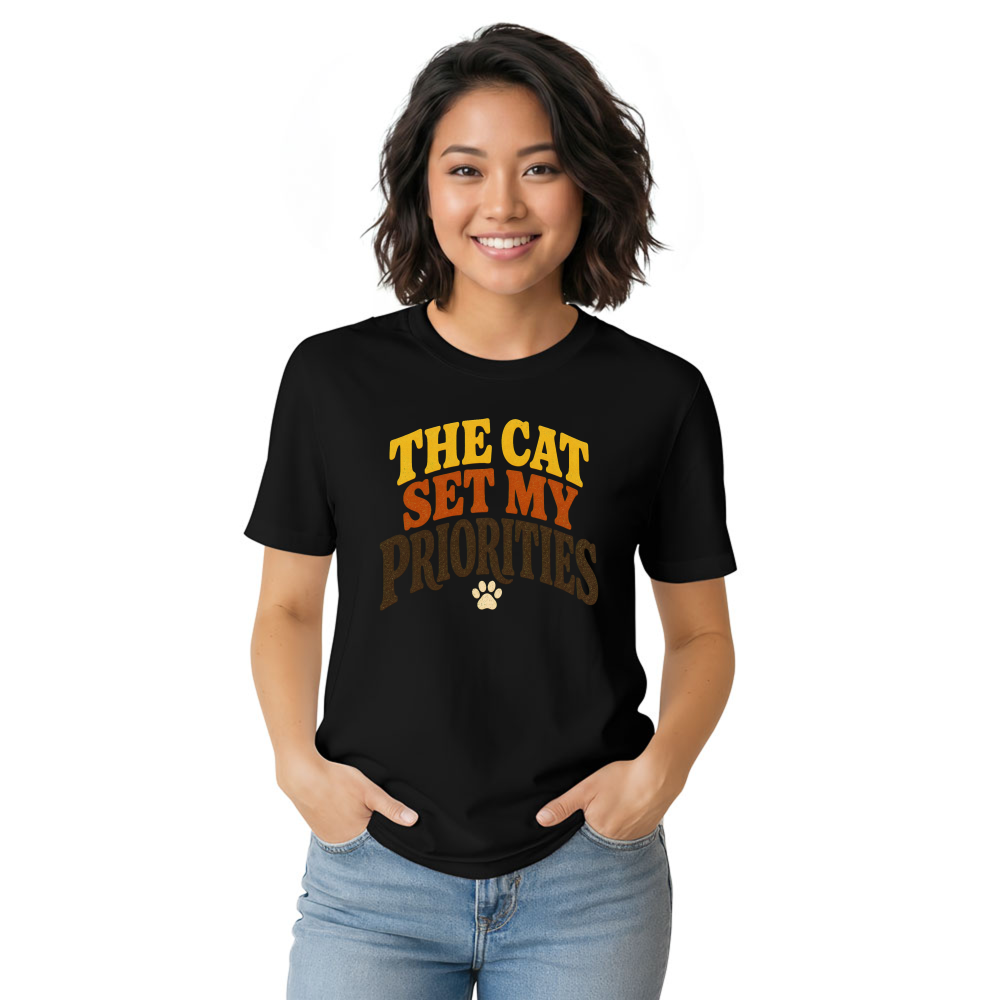 The Cat Set My Priorities T-Shirt