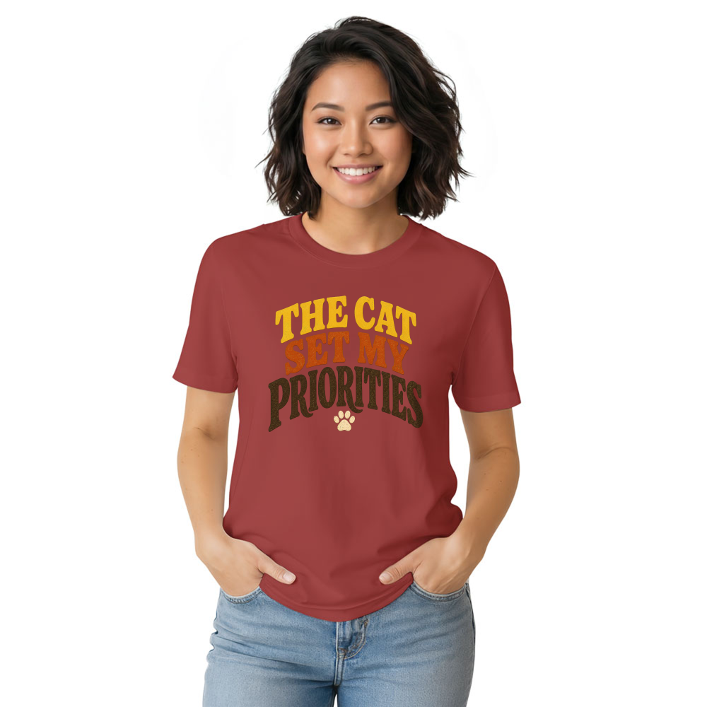 The Cat Set My Priorities T-Shirt