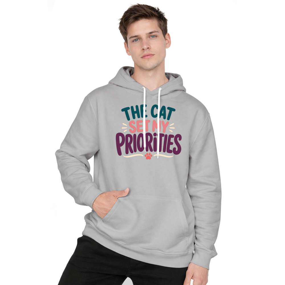 The Cat Set My Priorities Hoodie