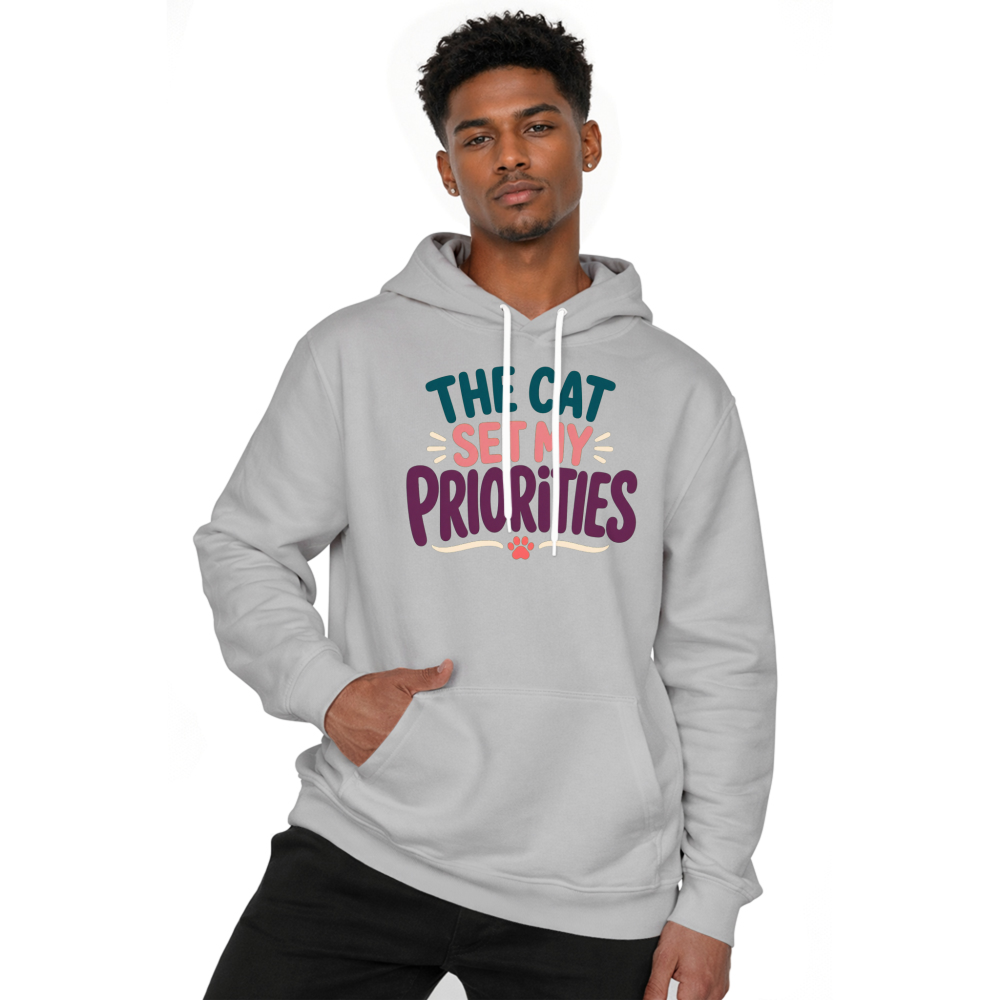 The Cat Set My Priorities Hoodie
