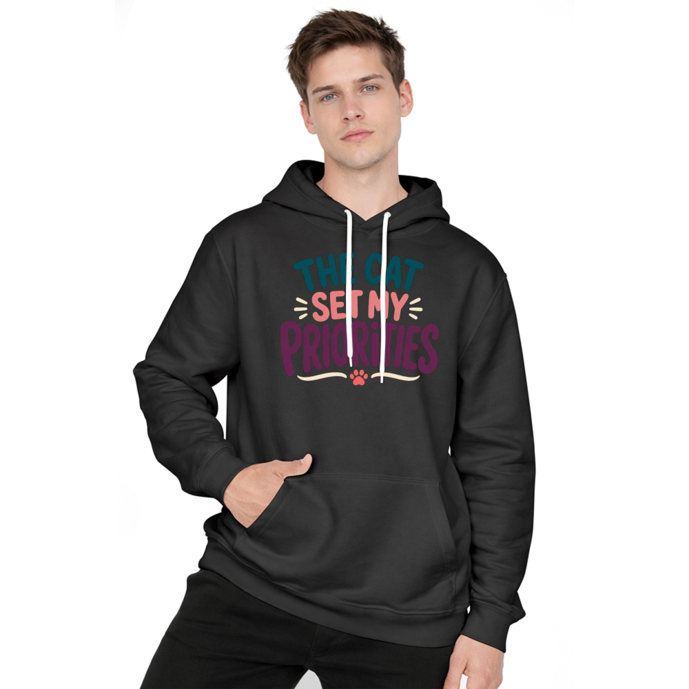 The Cat Set My Priorities Hoodie