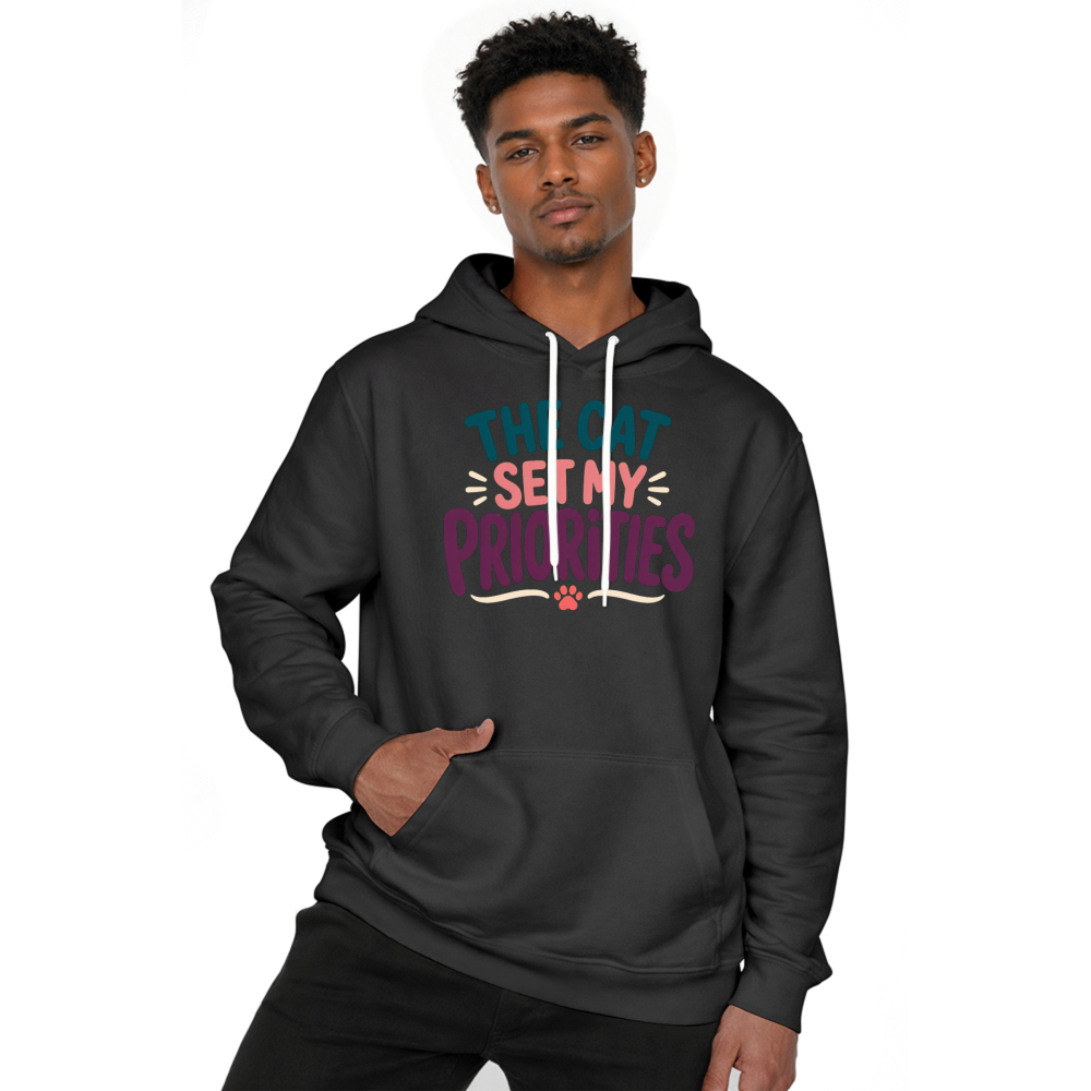 The Cat Set My Priorities Hoodie
