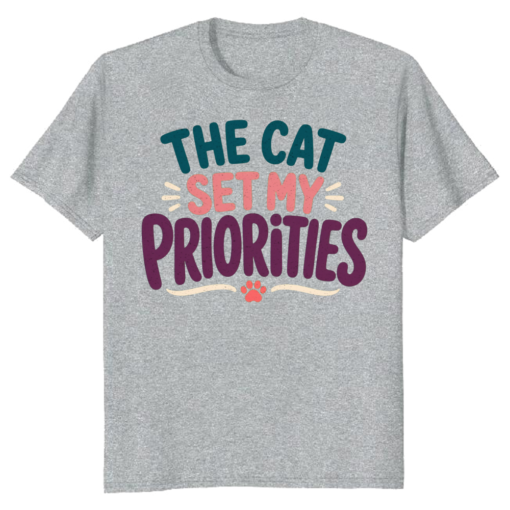 The Cat Set My Priorities T-Shirt