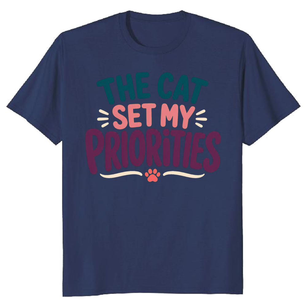 The Cat Set My Priorities T-Shirt