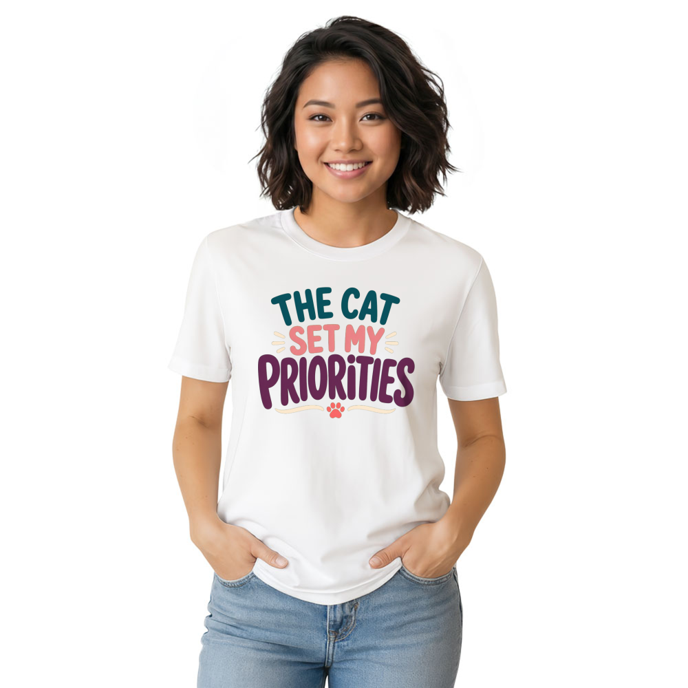 The Cat Set My Priorities T-Shirt