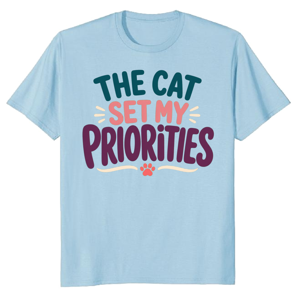 The Cat Set My Priorities T-Shirt