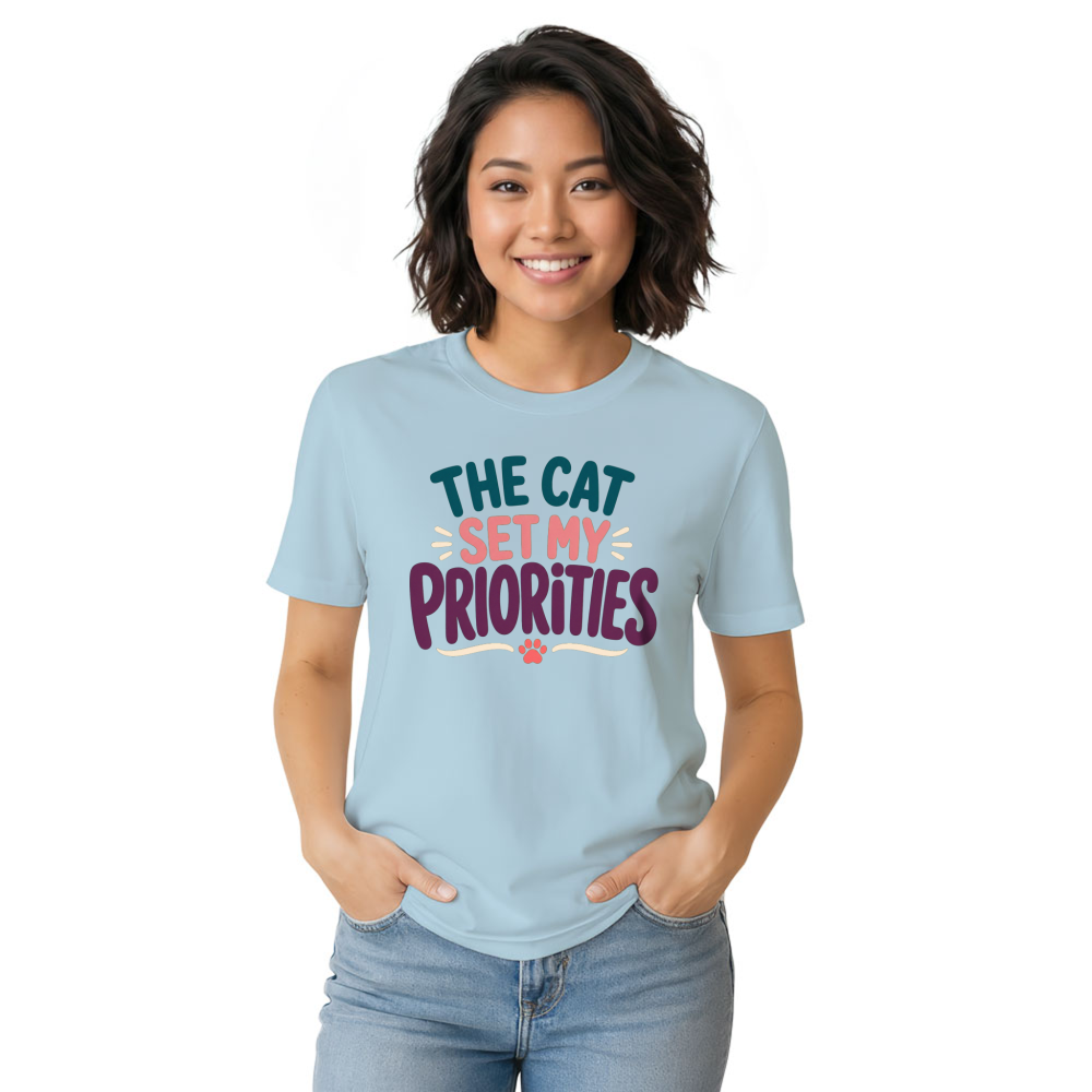 The Cat Set My Priorities T-Shirt