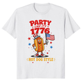 Funny Patriotic Hot Dog Illustration T-Shirt