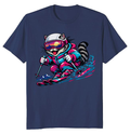 Shredzilla: Neon Meowntain Madness — Cat Ski Graphic Tee